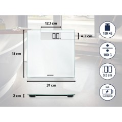 Soehnle Style Sense Comfort 100 Bath Scale - Sleek Design & Precision Weighing for a Healthier You!